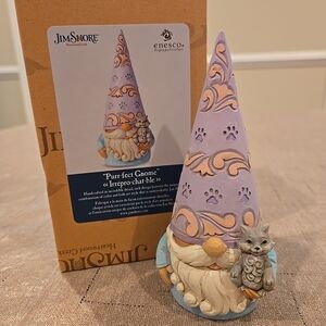 Jim Shore "Purr-fect Gnome" Figurine. ORIGINAL BOX